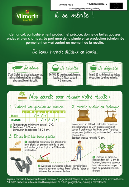 Légumes Secs - Haricot Emérite - 20 m - MEDIA_PACKAGING_VERSO